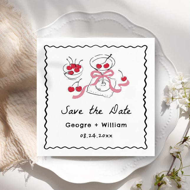 Servilleta De Papel Boda de mano moderna y caprichosa (Subido por el creador)