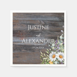 Servilleta De Papel Boda de margarita blanca