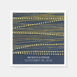 Servilleta De Papel Boda de Marina y Oro