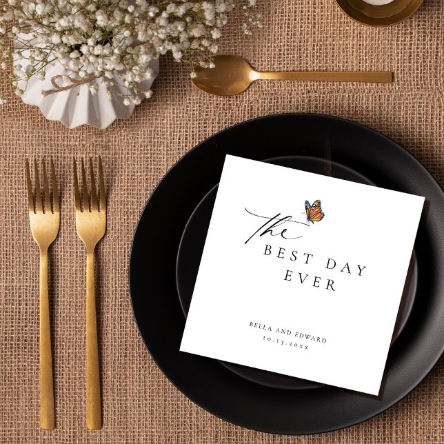 Servilleta De Papel Boda de mariposa moderna (Subido por el creador)