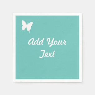 Servilleta De Papel Boda de mariposa turquesa o Fiesta Napkin