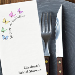 Servilleta De Papel Boda de Mariposas: Té de Regalos para Novia