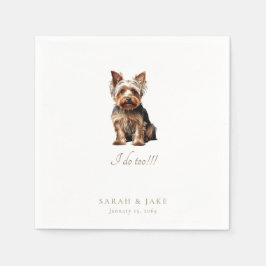 Servilleta De Papel Boda de Mascota Personalizada Yorkshire Terrier