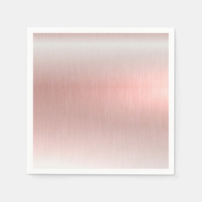 Servilleta De Papel Boda de Metalizado Rosa Baby Shower (Anverso)