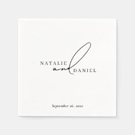 Servilleta De Papel Boda de Moda clásico Minimalista moderno