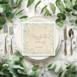 Servilleta De Papel Boda de Moda de Boho rústico con color de aliento 