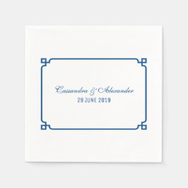 Servilleta De Papel Boda de Moda de Deco Azul Lapis