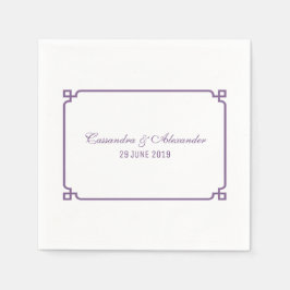 Servilleta De Papel Boda de Moda de deco morado