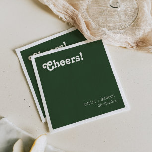 Servilleta De Papel Boda de Moda retro moderna