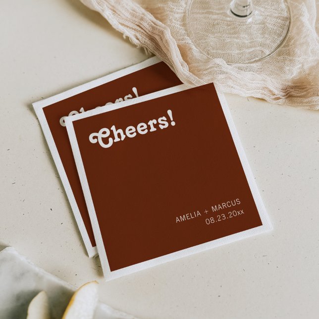 Servilleta De Papel Boda de Moda retro moderna (Subido por el creador)