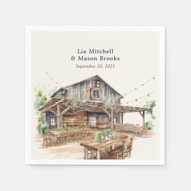 Servilleta De Papel Boda de Moda rusa (Anverso)