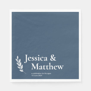 Servilleta De Papel Boda de Moda Rústica Gris Slate