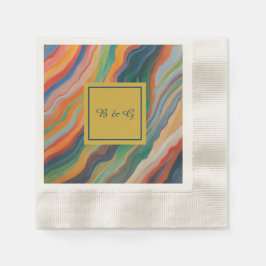 Servilleta De Papel boda de monograma africano de mármol abstracto