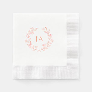Servilleta De Papel Boda de monograma de aplicación