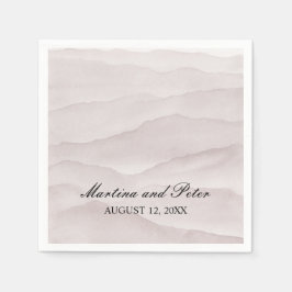 Servilleta De Papel Boda de montañas rosas polvorientas abstractas