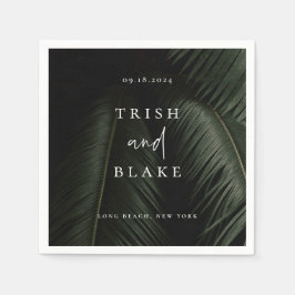 Servilleta De Papel Boda de Moody Tropics