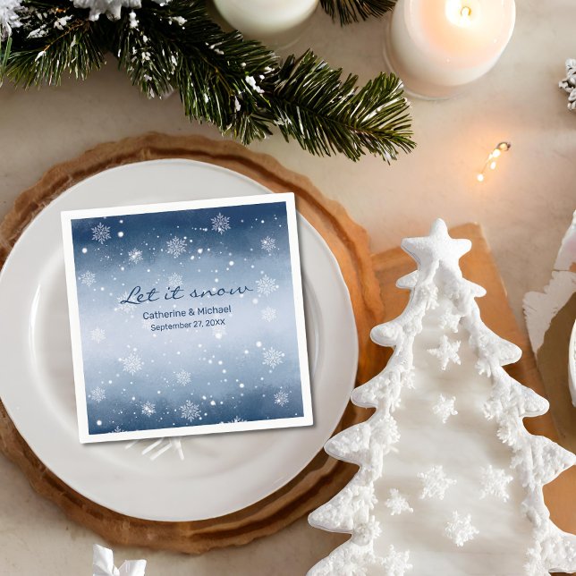 Servilleta De Papel Boda de Navidades Blue Winter Wonderland (Subido por el creador)