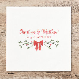 Servilleta De Papel Boda de Navidades de vacaciones de invierno de Mod