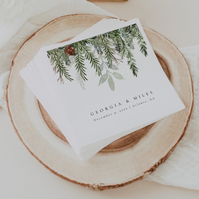 Servilleta De Papel Boda de Navidades elegantes personalizado (Subido por el creador)