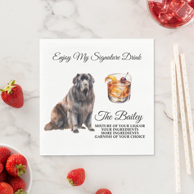 Servilleta De Papel Boda de Newfoundland Signature Bebe servilletas (In situ)