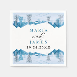 Servilleta De Papel Boda de nieve de invierno