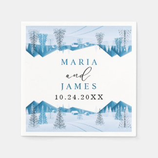 Servilleta De Papel Boda de nieve de invierno