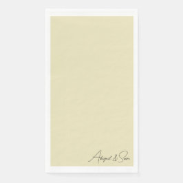 Servilleta De Papel Boda de nombres de guiones amarillos