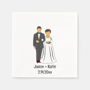 Servilleta De Papel Boda de nombres de novias y novias