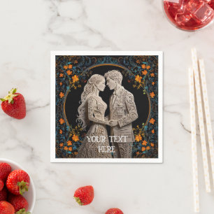 Servilleta De Papel Boda de novias y novias personalizado