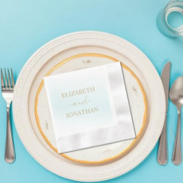 Servilleta De Papel Boda de Ola de Acuarela Azul