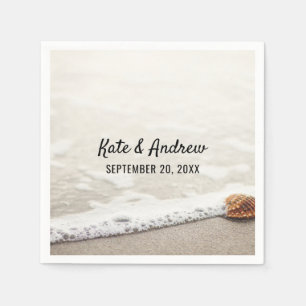 Servilleta De Papel Boda de olas de playa