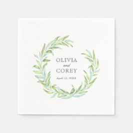 Servilleta De Papel Boda de Open Laurel Wreath