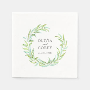 Servilleta De Papel Boda de Open Laurel Wreath