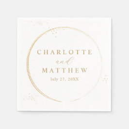 Servilleta De Papel Boda de oro elegante