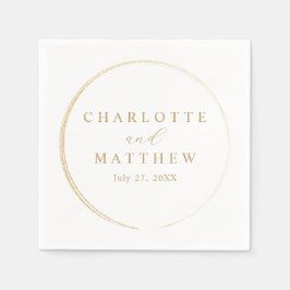 Servilleta De Papel Boda de oro elegante