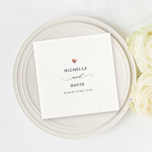 Servilleta De Papel Boda de oro minimalista con guión elegante moderno