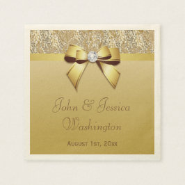 Servilleta De Papel Boda de oro personalizado