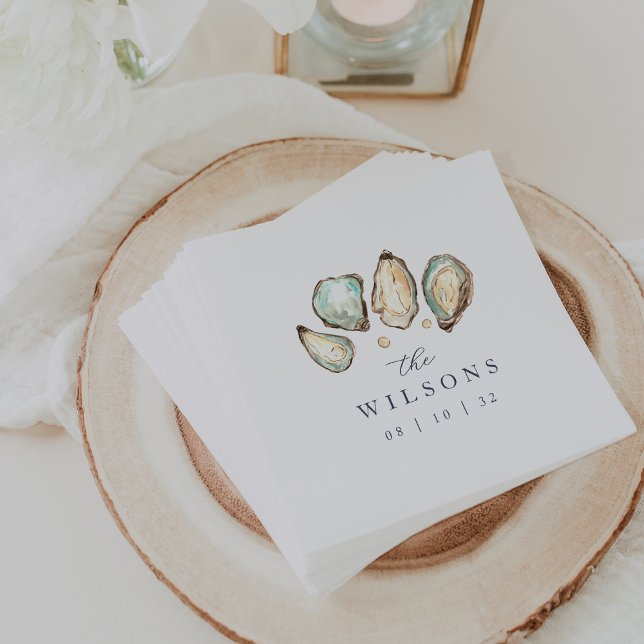 Servilleta De Papel Boda de ostión acuático costero (Subido por el creador)