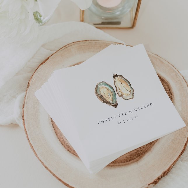 Servilleta De Papel Boda de ostión costero acuático (Subido por el creador)