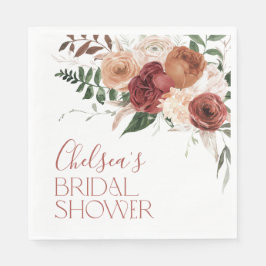 Servilleta De Papel Boda de Otoño Floral Lluvia de Amor