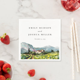 Servilleta De Papel Boda de paisajes de invierno rústico