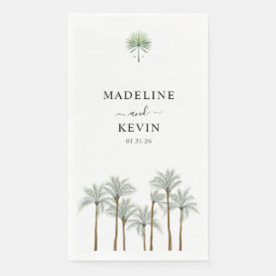 Servilleta De Papel Boda de Palmeras con Monograma