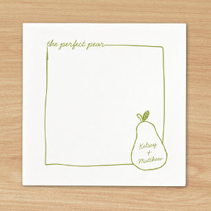Servilleta De Papel Boda de Pear divertida y personalizada de capricho