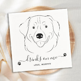 Servilleta De Papel Boda De Perro Bebe Sobre Mí Personalizado Golden R