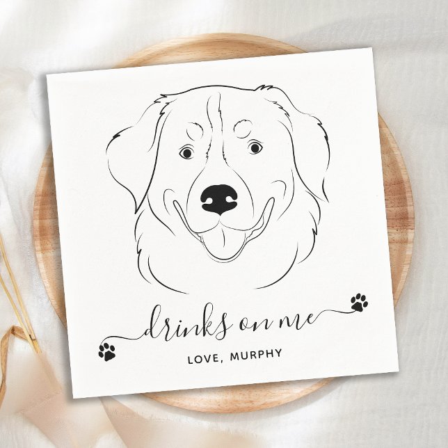 Servilleta De Papel Boda De Perro Bebe Sobre Mí Personalizado Golden R (Subido por el creador)