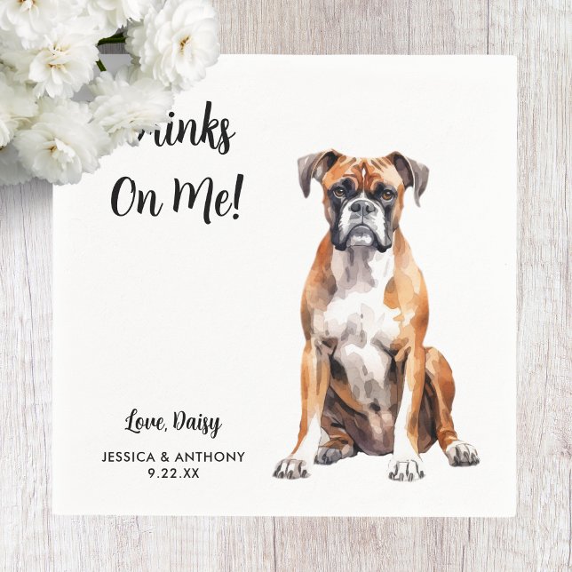 Servilleta De Papel Boda de perro boxer (Subido por el creador)