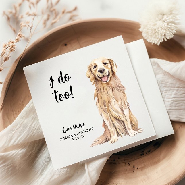 Servilleta De Papel Boda de perro de Golden Retriever (Subido por el creador)
