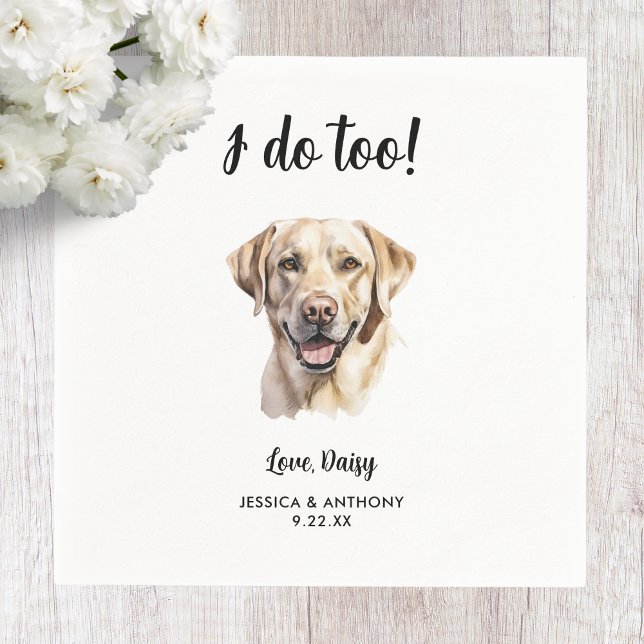 Servilleta De Papel Boda de perro labrador amarillo  (Subido por el creador)