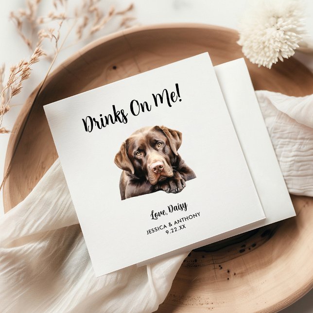 Servilleta De Papel Boda de perro labrador de chocolate  (Subido por el creador)