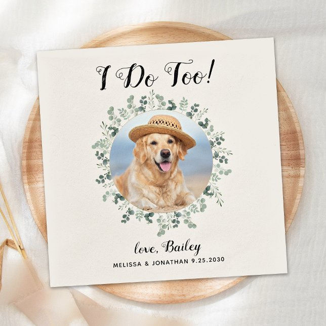 Servilleta De Papel Boda de perro Mascota de Eucalyptus (Subido por el creador)